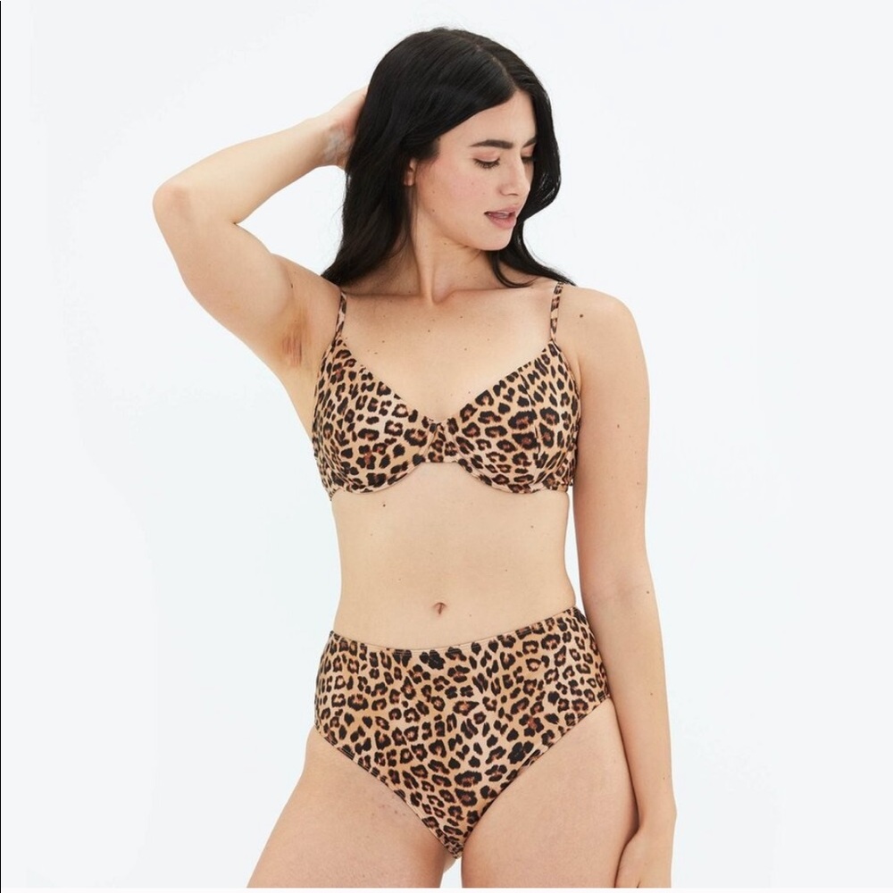 NWOT Summersalt leopard high waisted bikini set